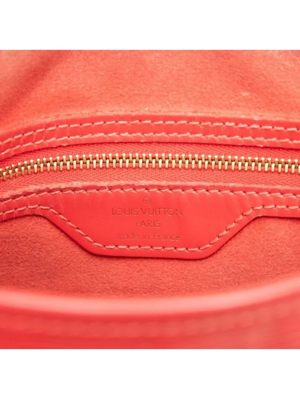 Louis Vuitton Epi Bucket PM Tote Shoulder Bag Rouge Red Leather